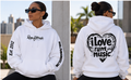 I LOVE RUM AND MUSIC Hoodie - White